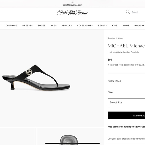 MICHAEL KORS women’s black Lucinda Kitten Heel Leather Sandals Size 9 NWOB - Picture 2 of 12